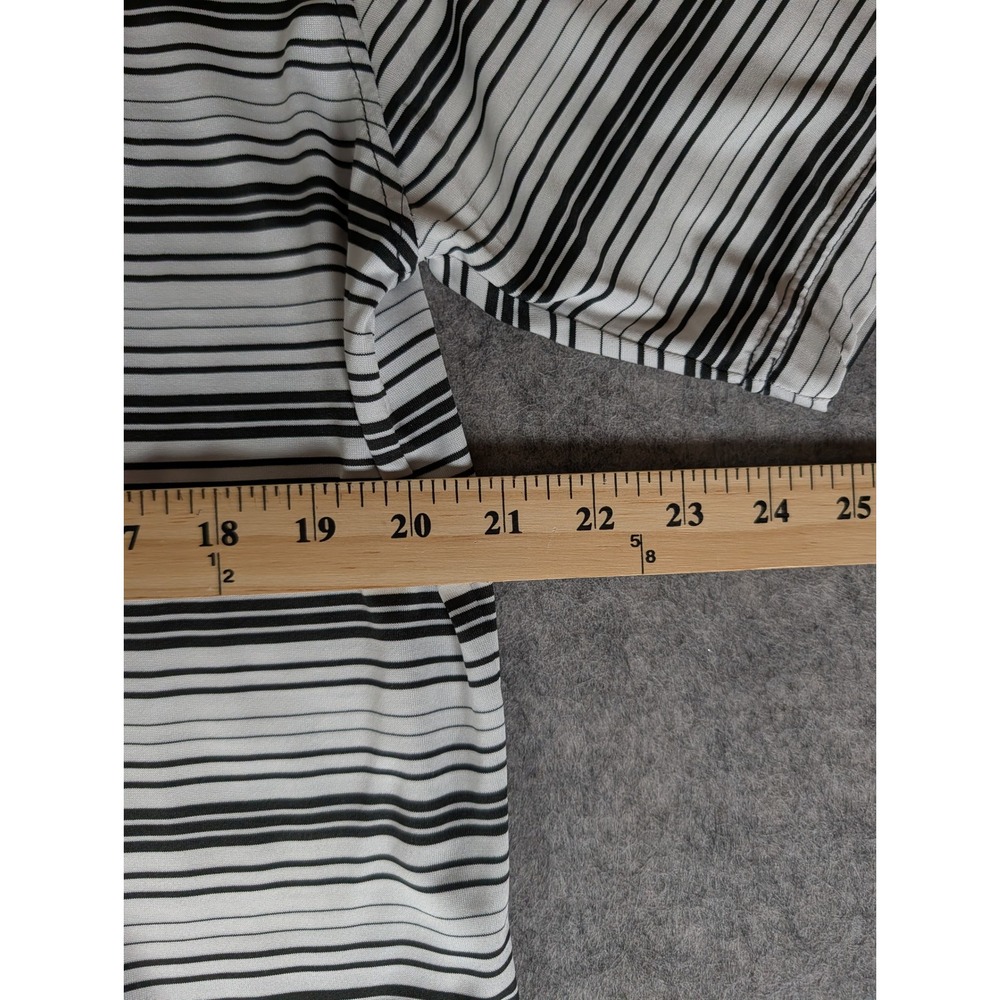 Russell Iowa Hawkeyes Mens Striped Polo Shirt White Black Golf Gameday L L/G - Picture 11 of 11